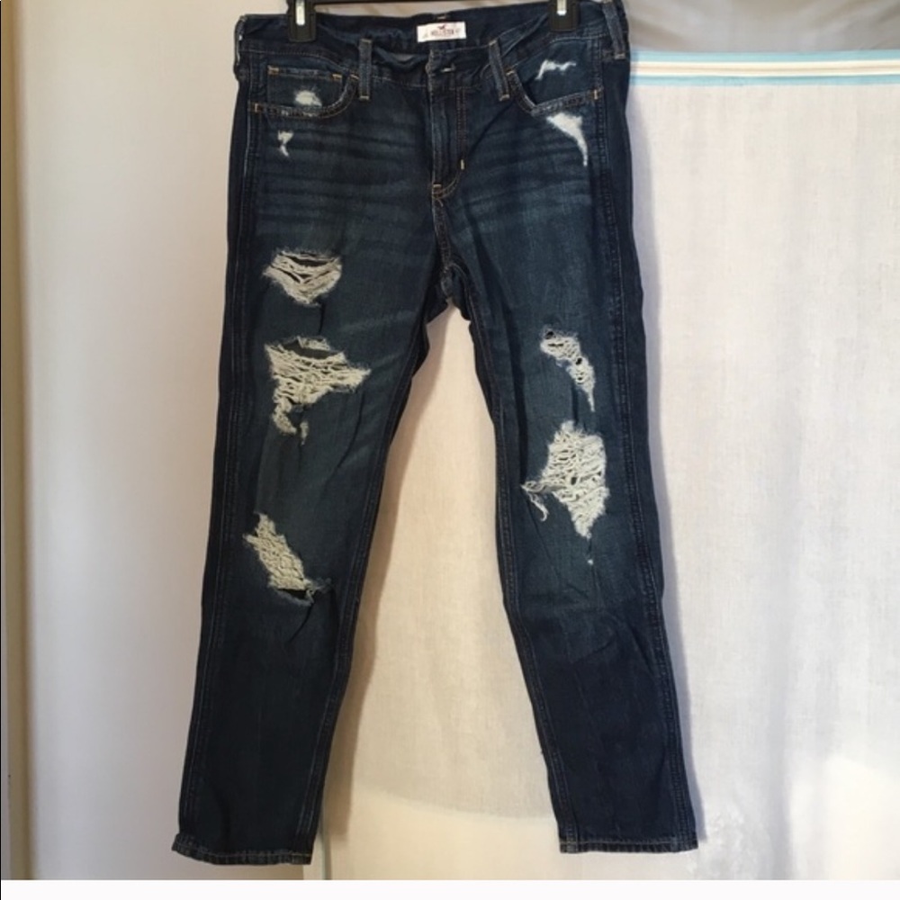 Hollister dark denim Boyfriend Jeans